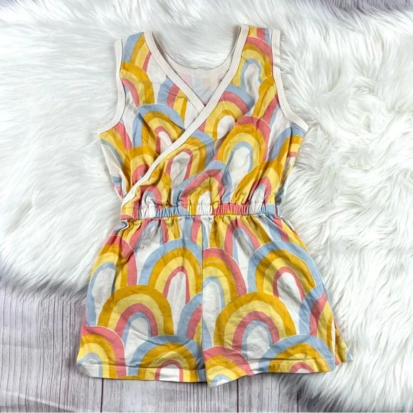 Tea Collection Girls Size 7 Summer/Spring Bundle 🌸 Dress Romper Bike Shorts - Picture 5 of 9